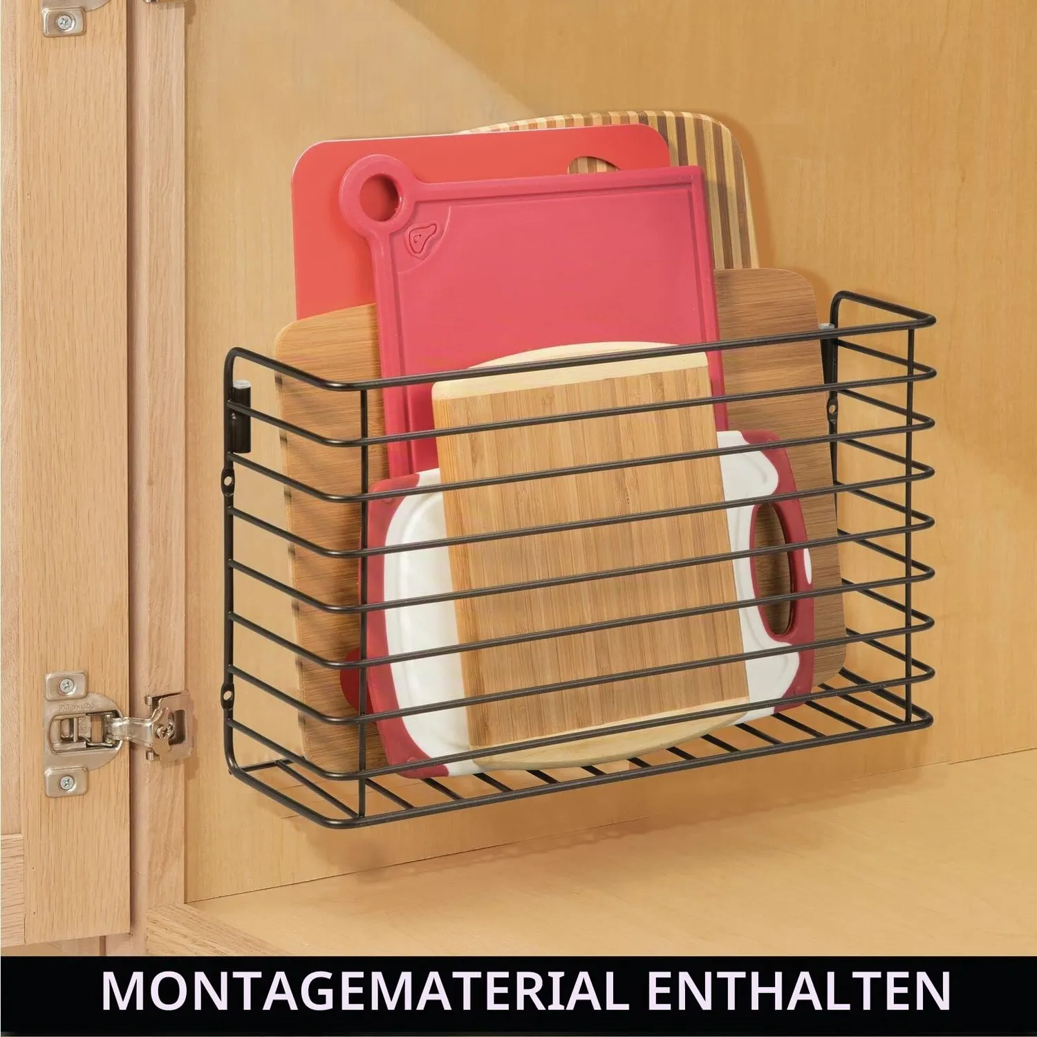 mDesign Küchenregal Einhängen Schranktür-Organizer bronze
