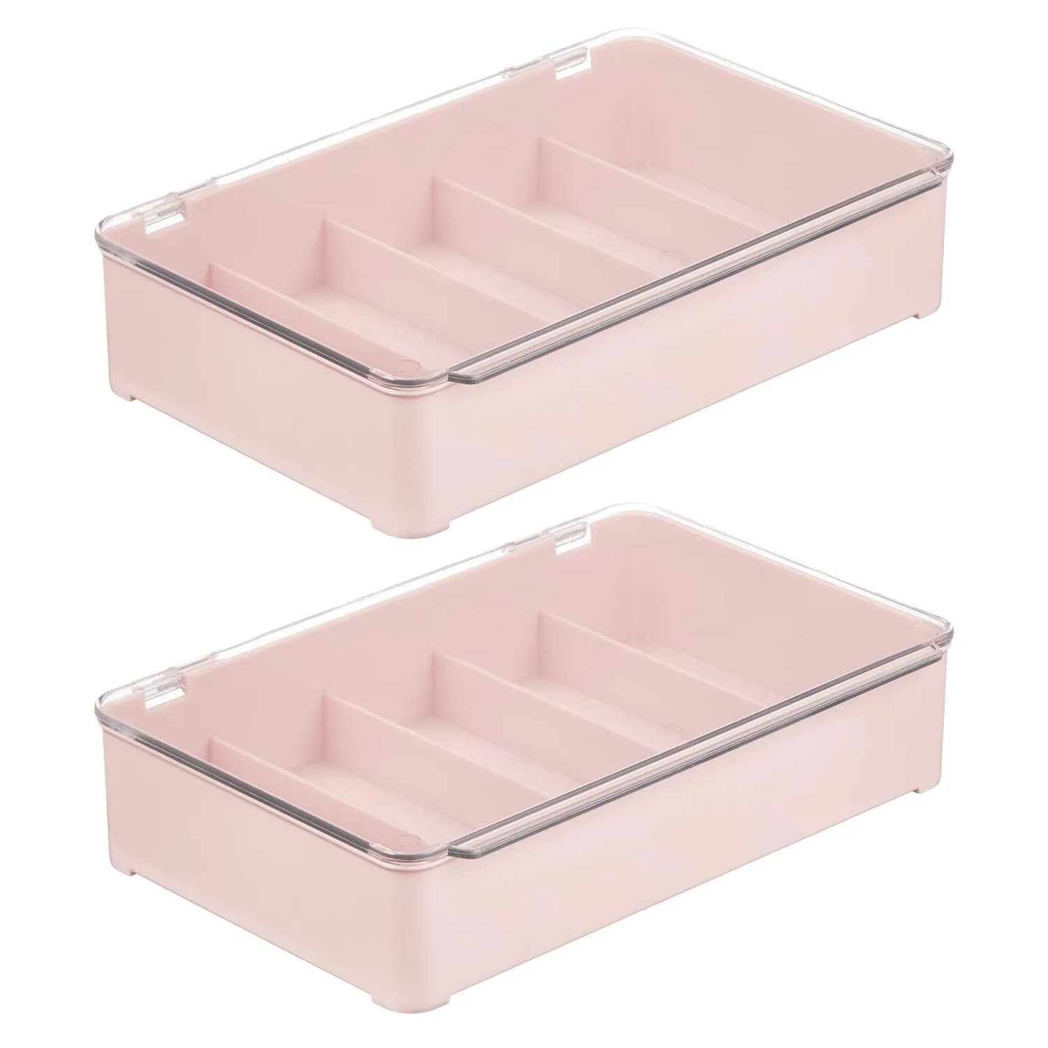 mDesign Brillenvitrine 2er-Set 5 Fächer stapelbar