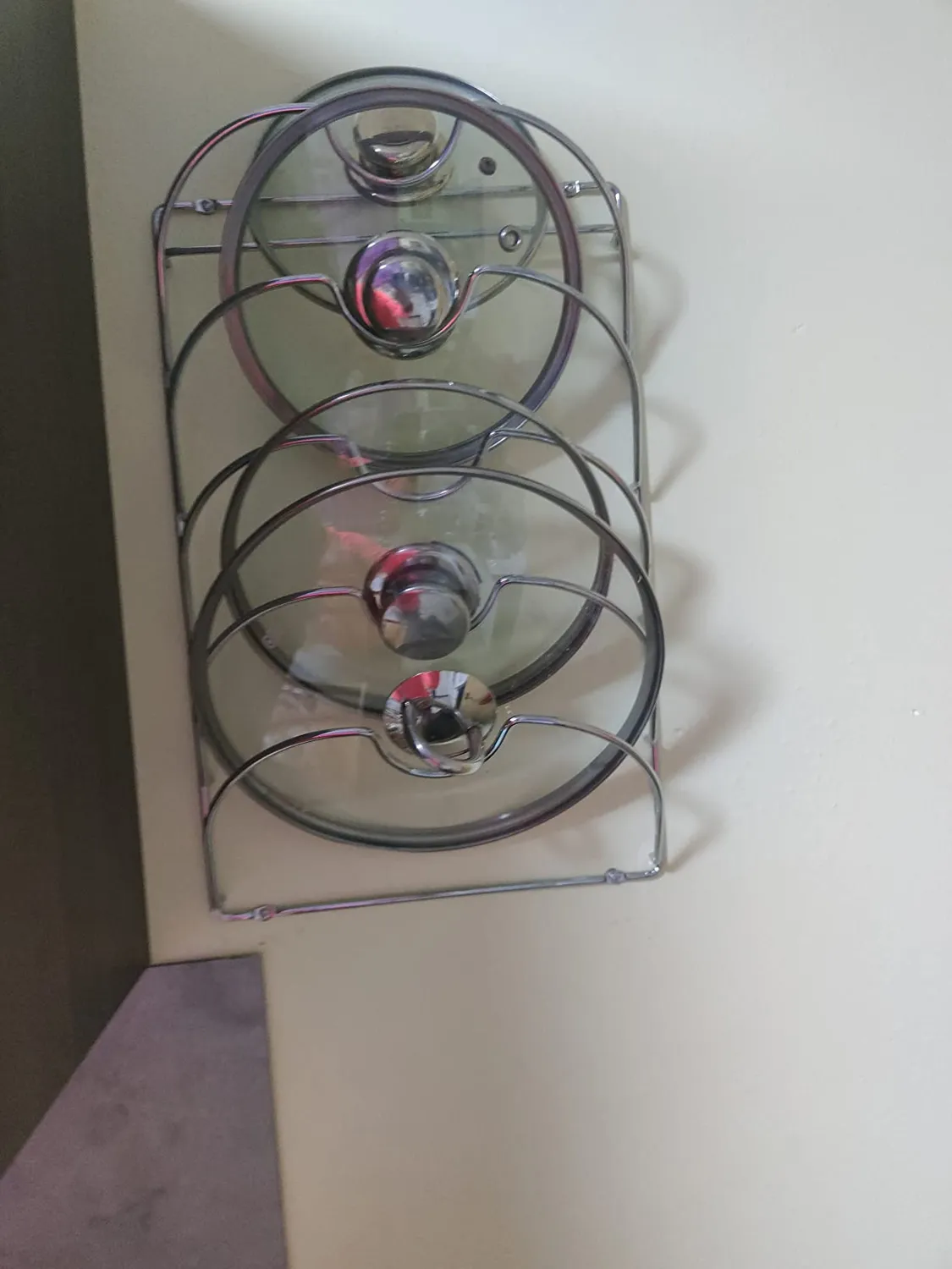 mDesign Topfdeckelhalter Deckelständer schwarz für 5 Deckel