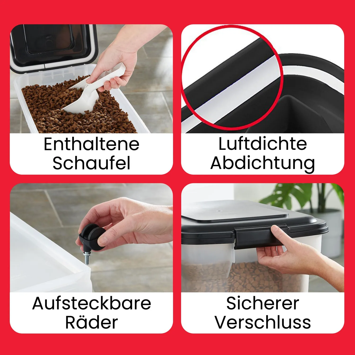 Iris Ohyama ATS-M Futterbox 20L Weiß luftdicht