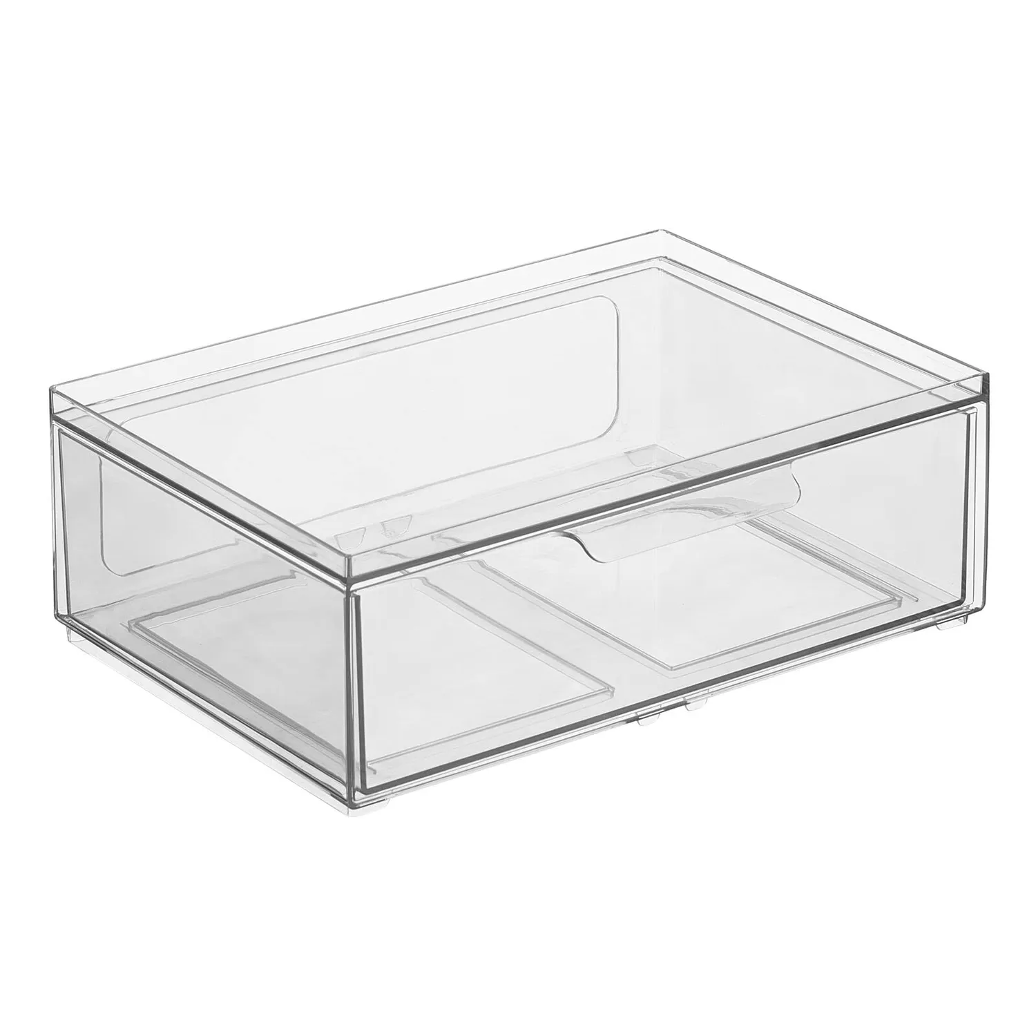 mDesign Schubladenbox Transparent Stapelbar