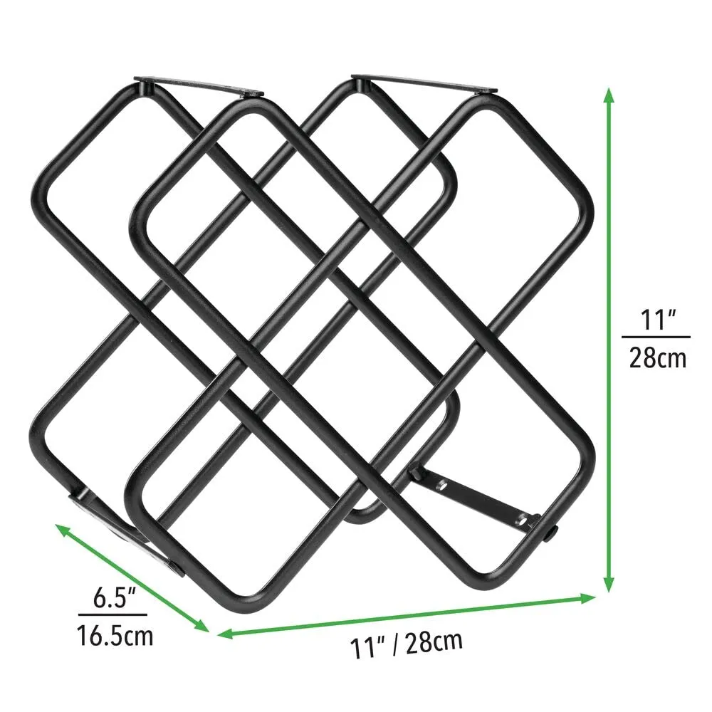 mDesign Weinregal 05151 Metall schwarz für 5 Flaschen