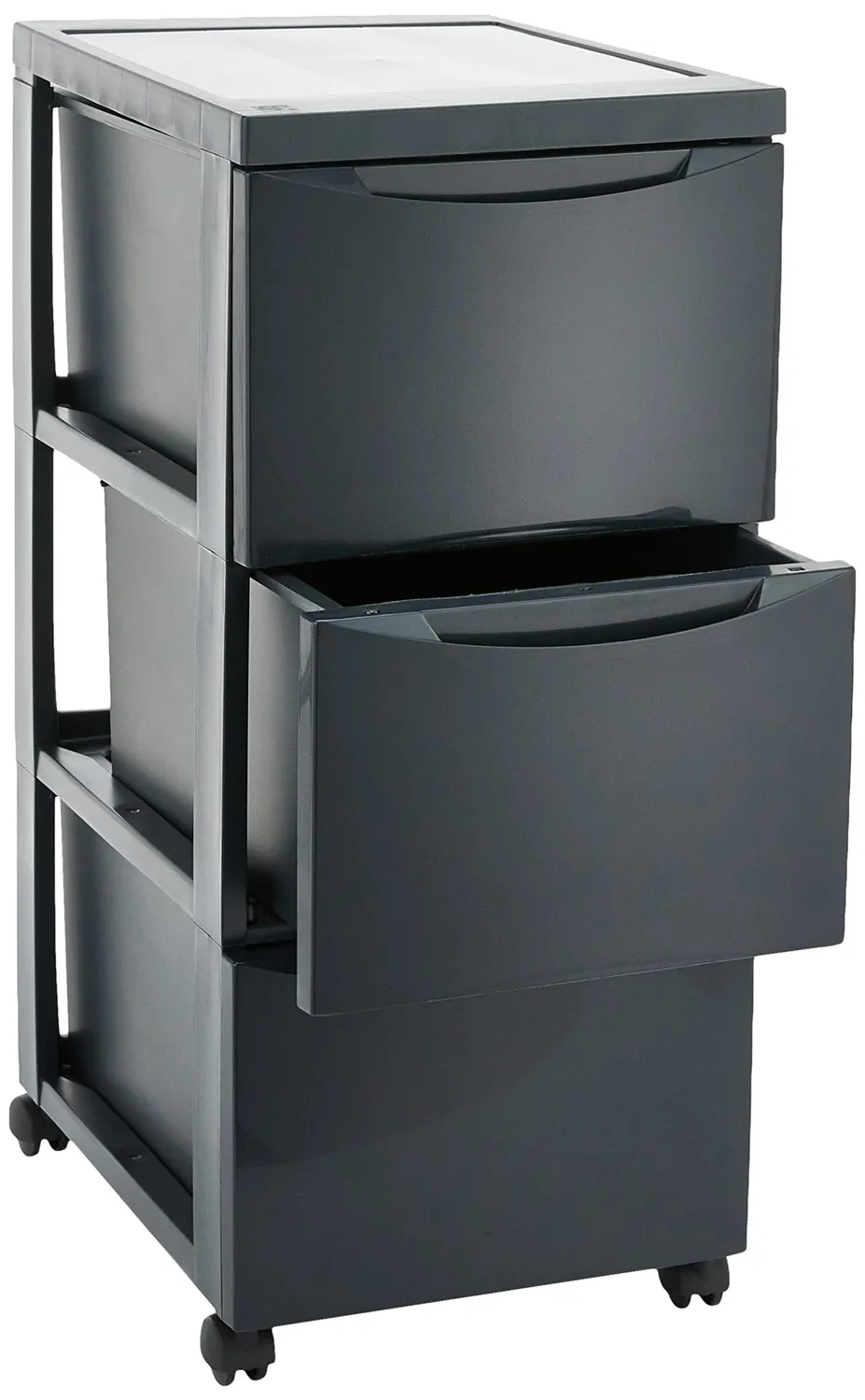 Iris Ohyama SCR-303 Rollcontainer 3 Schubladen Grau