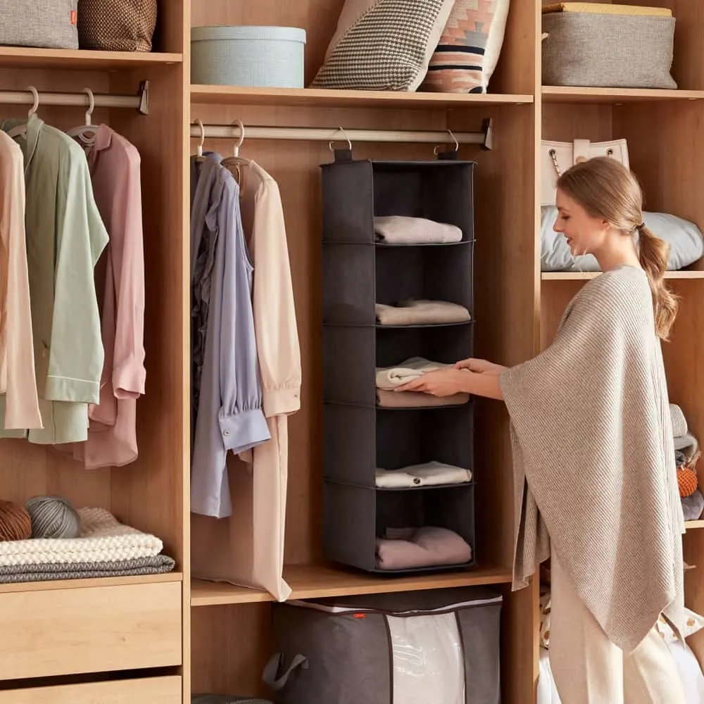 Lifewit Hängeorganizer Schrank Grau 1er Pack