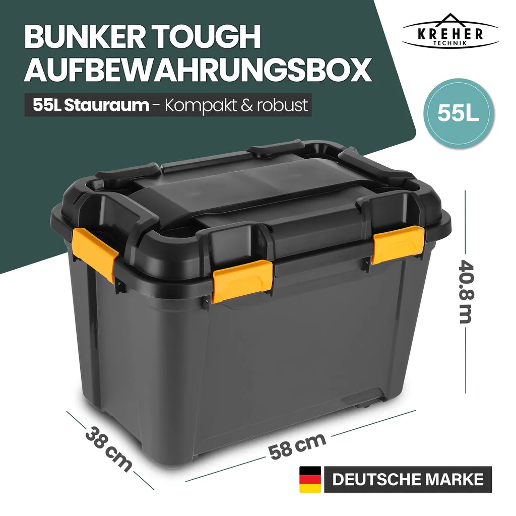 Kreher Bunker Tough Aufbewahrungsbox 55L mit Deckel