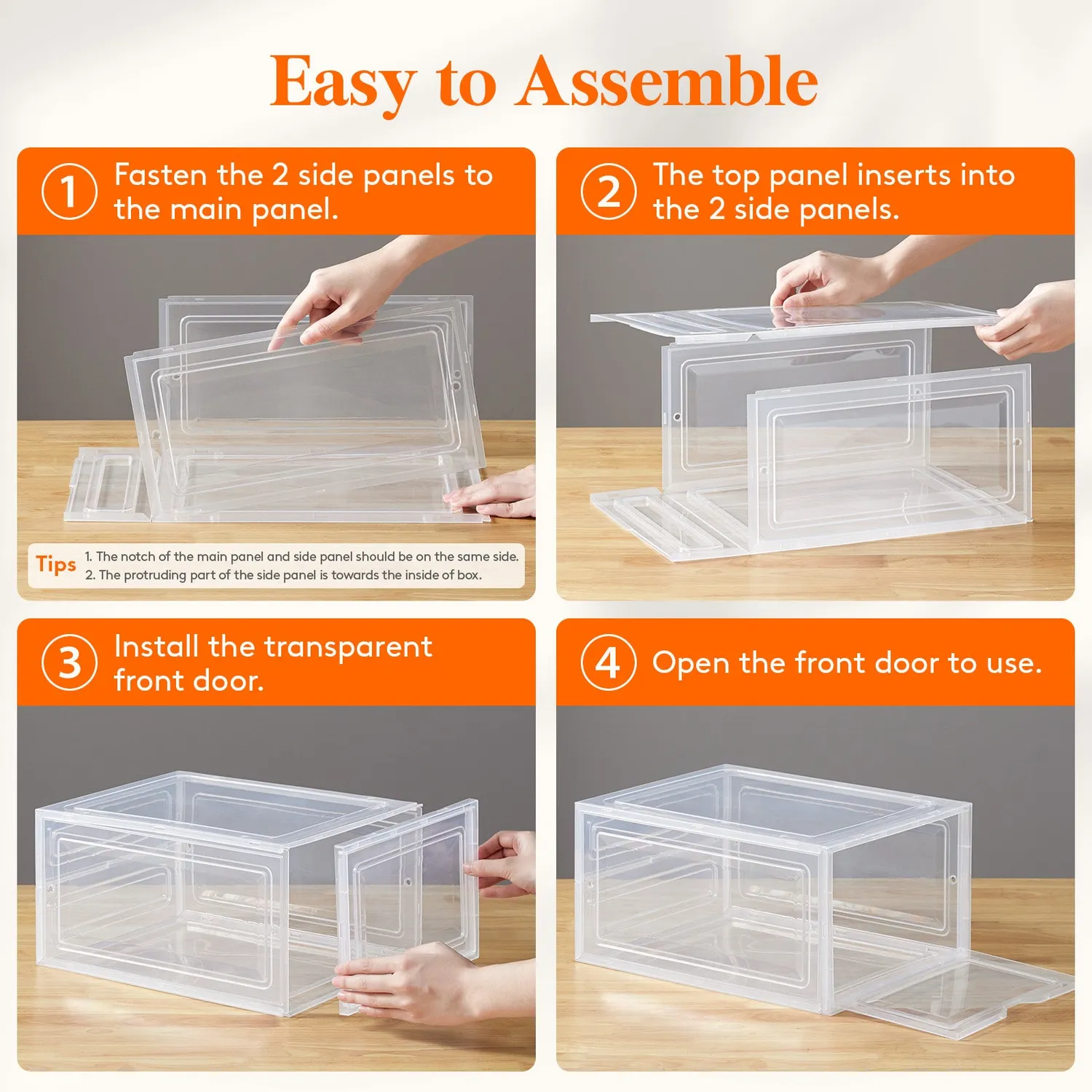 Lifewit Cap Box Kappenbox 6er transparent stapelbar