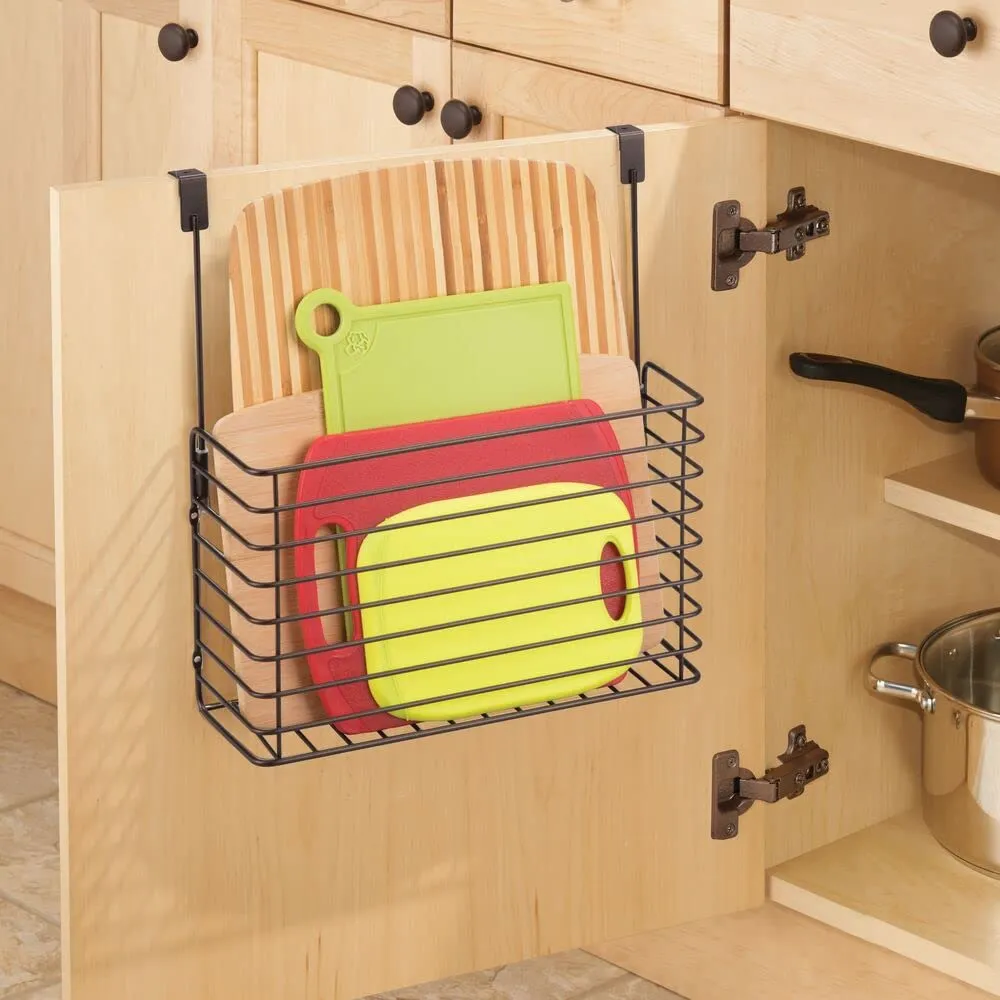 mDesign Küchenregal Einhängen Schranktür-Organizer bronze