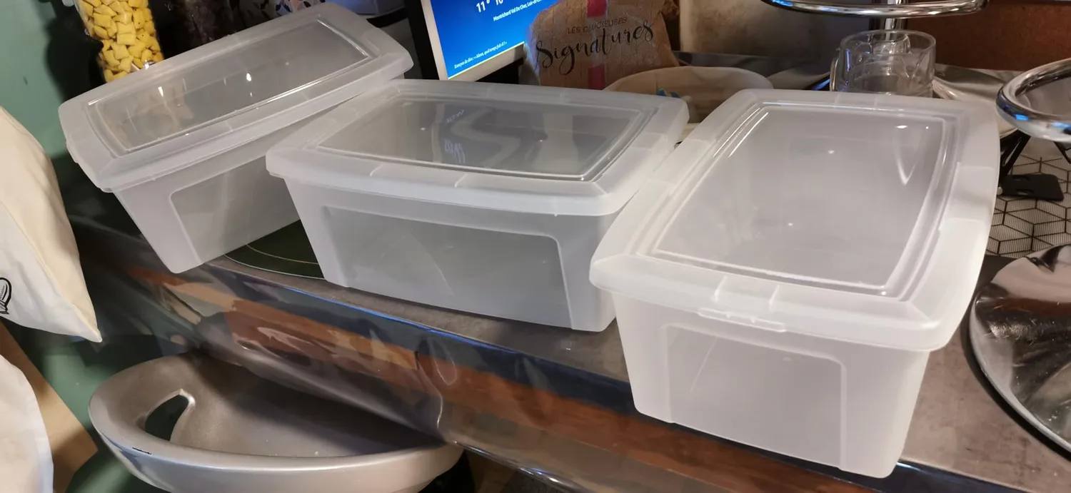 Iris Ohyama MCB-11 Aufbewahrungsbox Transparent 3x11L stapelbar