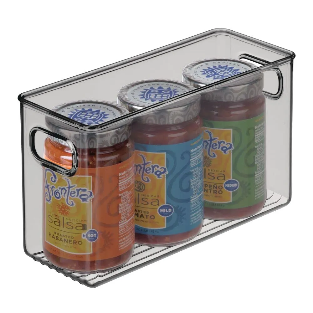 mDesign Kühlschrankkorb Aufbewahrungsbox 2er Set grau