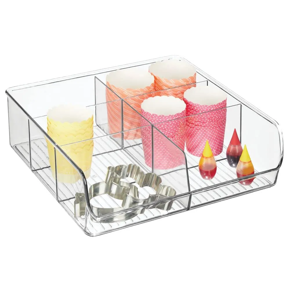 mDesign Aufbewahrungsbox 6 Fächer Transparent 4er-Set