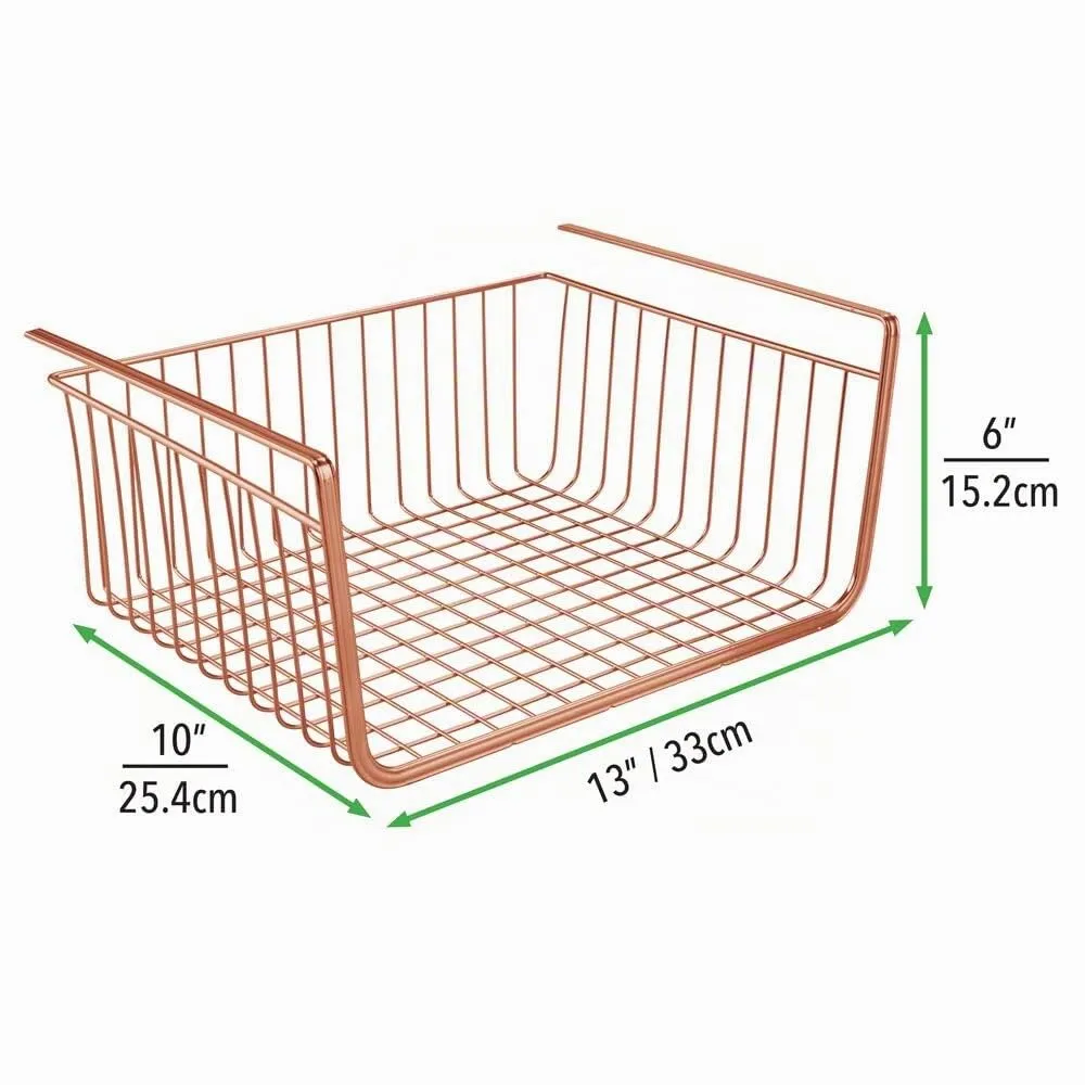 mDesign Hängekorb Metall Kupfer 2er-Set 33cm Robust