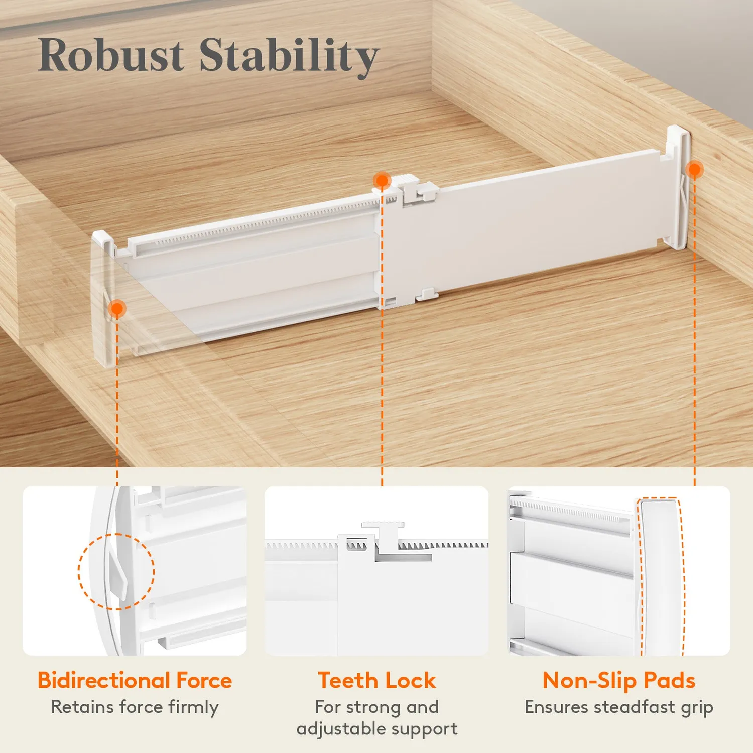 Lifewit Schubladenteiler verstellbar Drawer Organizer 4er Pack