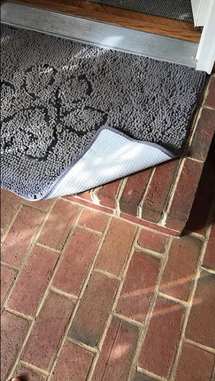 Lifewit Fußmatte Chenille waschbar Grau 50x80cm