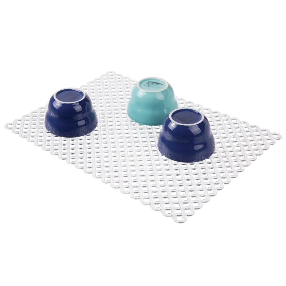 mDesign Spülbeckeneinlage Abtropfmatte 2er-Set durchsichtig
