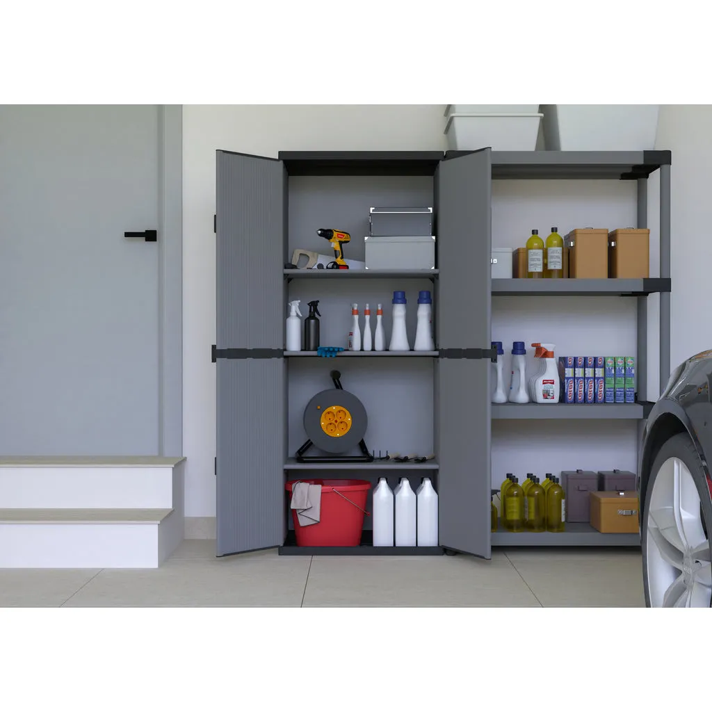 Kreher Armadio Kunststoffschrank Grau 68x38,5x165