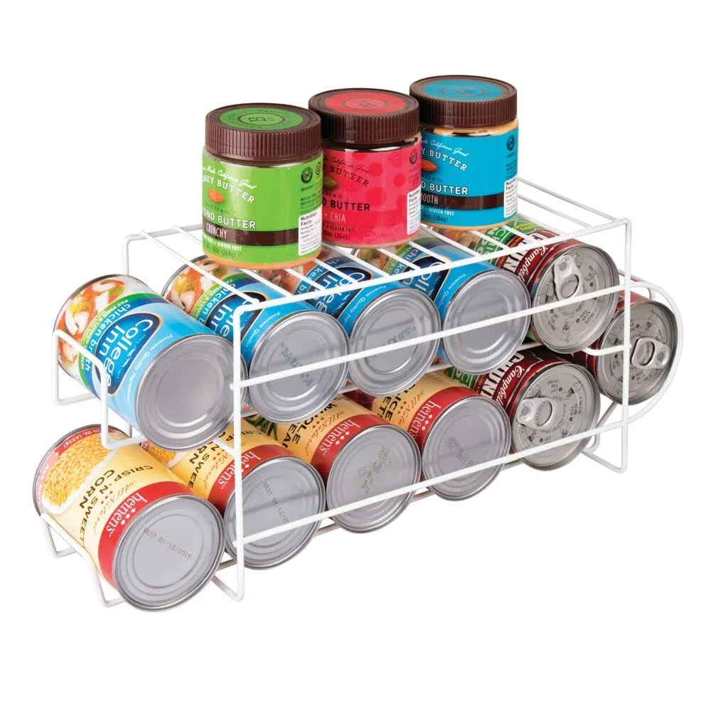mDesign 9519MDKEU Dosenhalter weiß Metall 12 Dosen