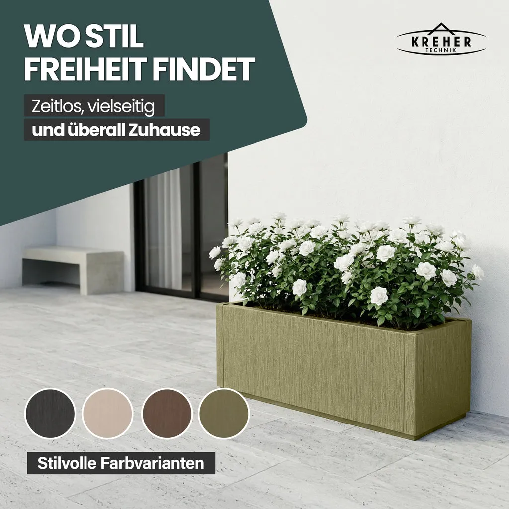 Kreher Ethica XL Pflanzkasten olivgrün 80 cm frostsicher