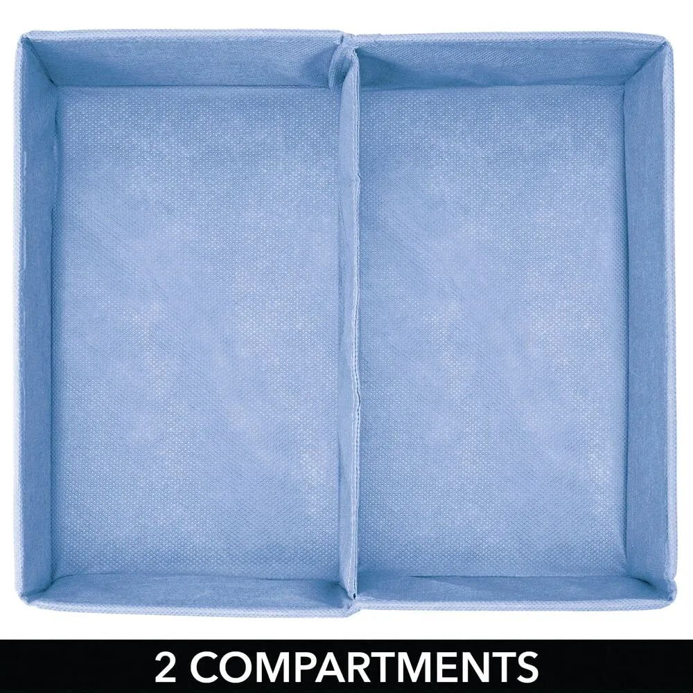 mDesign Baby Organizer Box blau mit 2 Fächern
