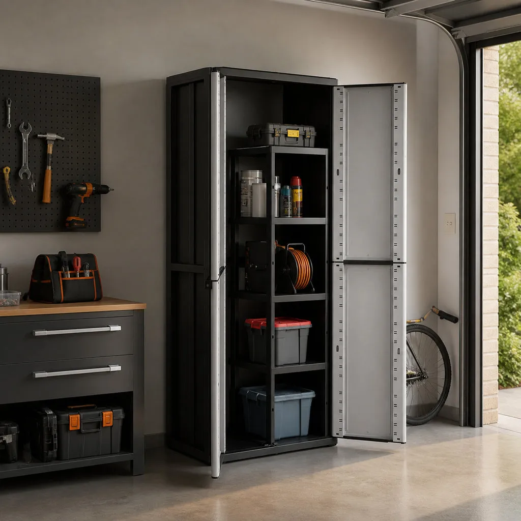 Kreher JLine Spindschrank Kunststoffschrank Grau 163,5 cm