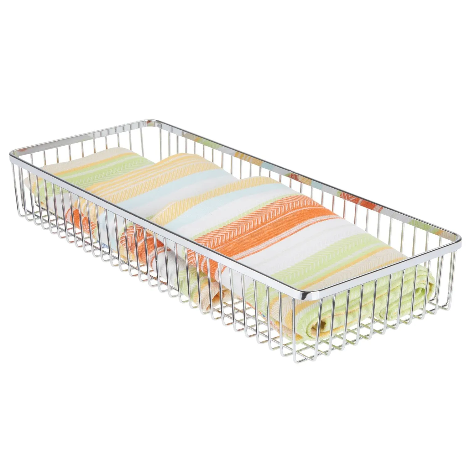 mDesign Schubladenkasten Metall 2er-Set chromfarben