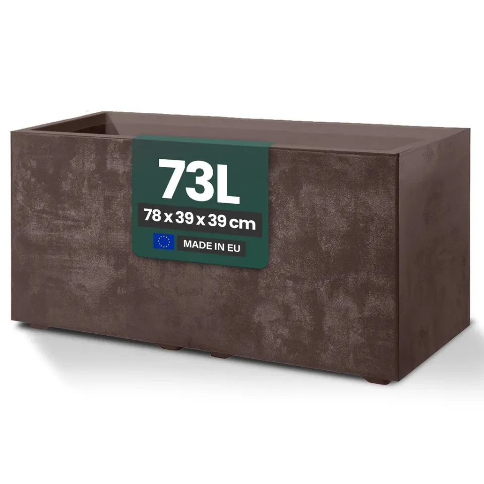 Kreher Millennium Pflanzkübel 73 Liter Braun rechteckig