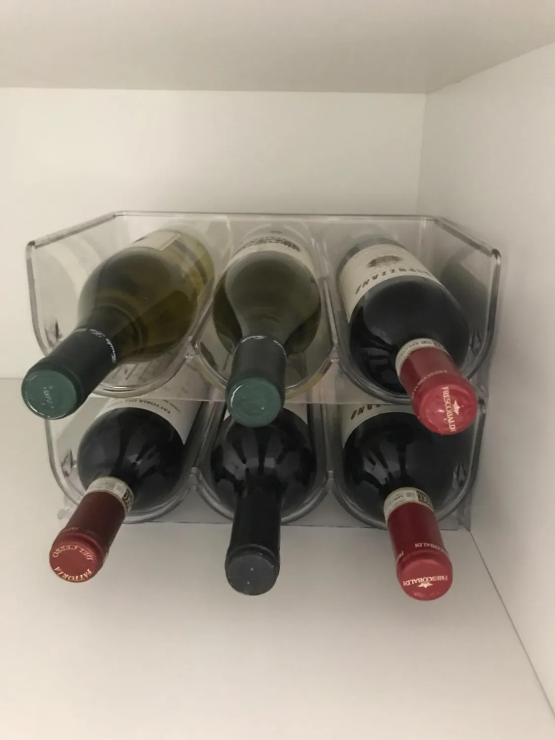 mDesign Flaschenregal Weinregal 8er-Set grau für 3 Flaschen