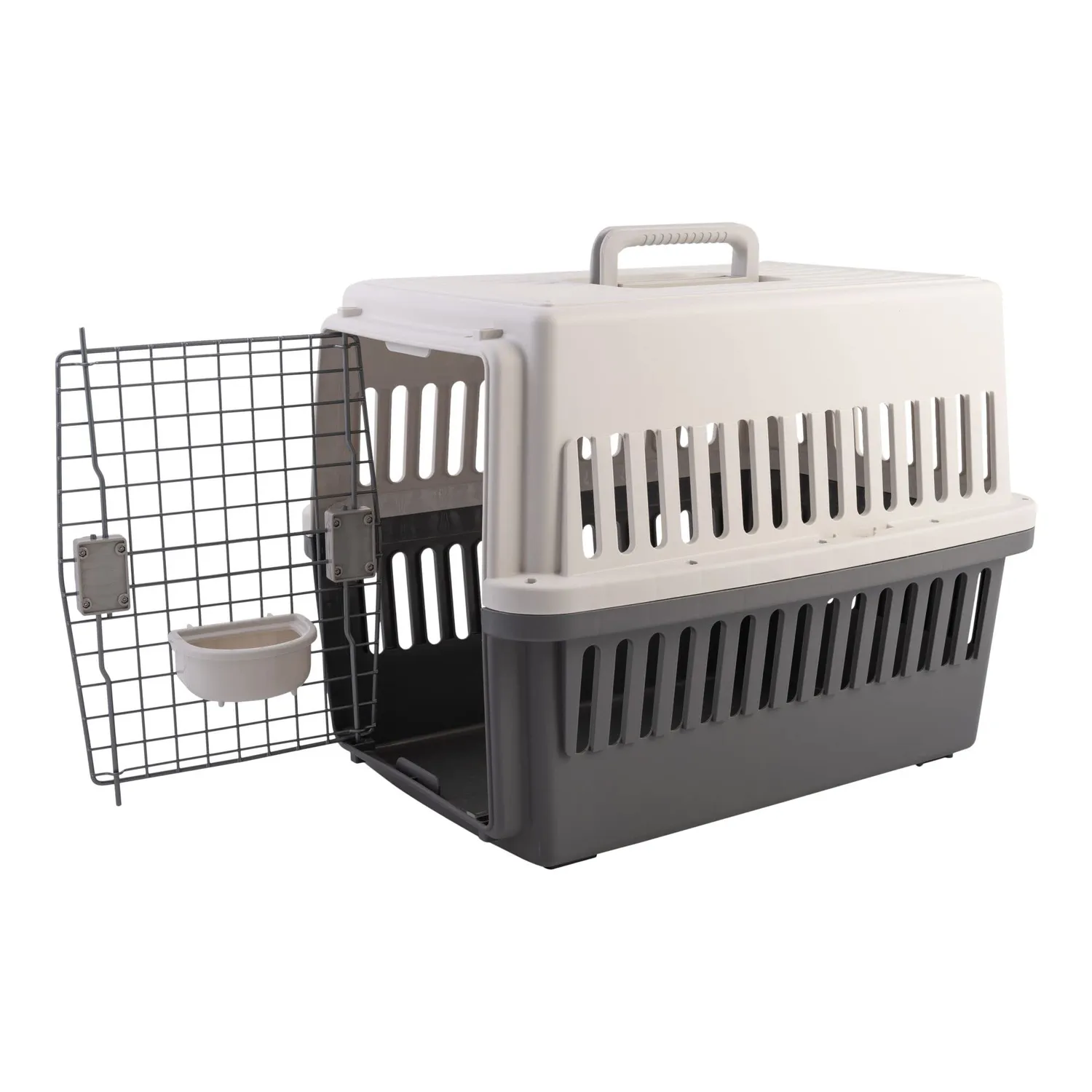 Iris Ohyama ATC-670 Transportbox Hund Katze grau 2-Türen