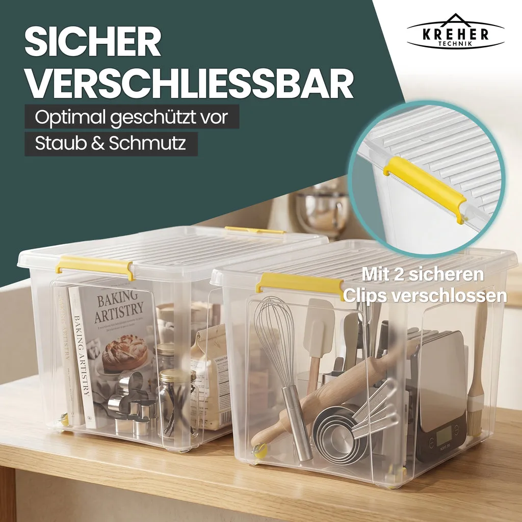 Kreher Simple Store Aufbewahrungsbox 60 Liter transparent 1 Stück