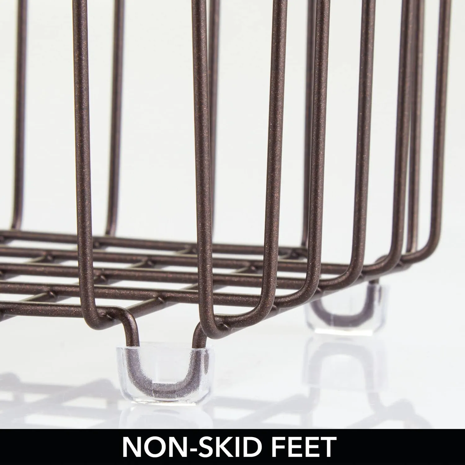mDesign Küchenkorb Metall Drahtkorb 4er-Set bronzefarben
