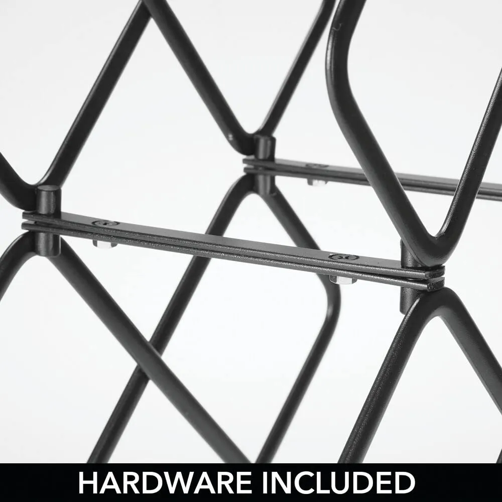 mDesign Weinregal Flaschenregal Metall 2er-Set schwarz für 16 Flaschen