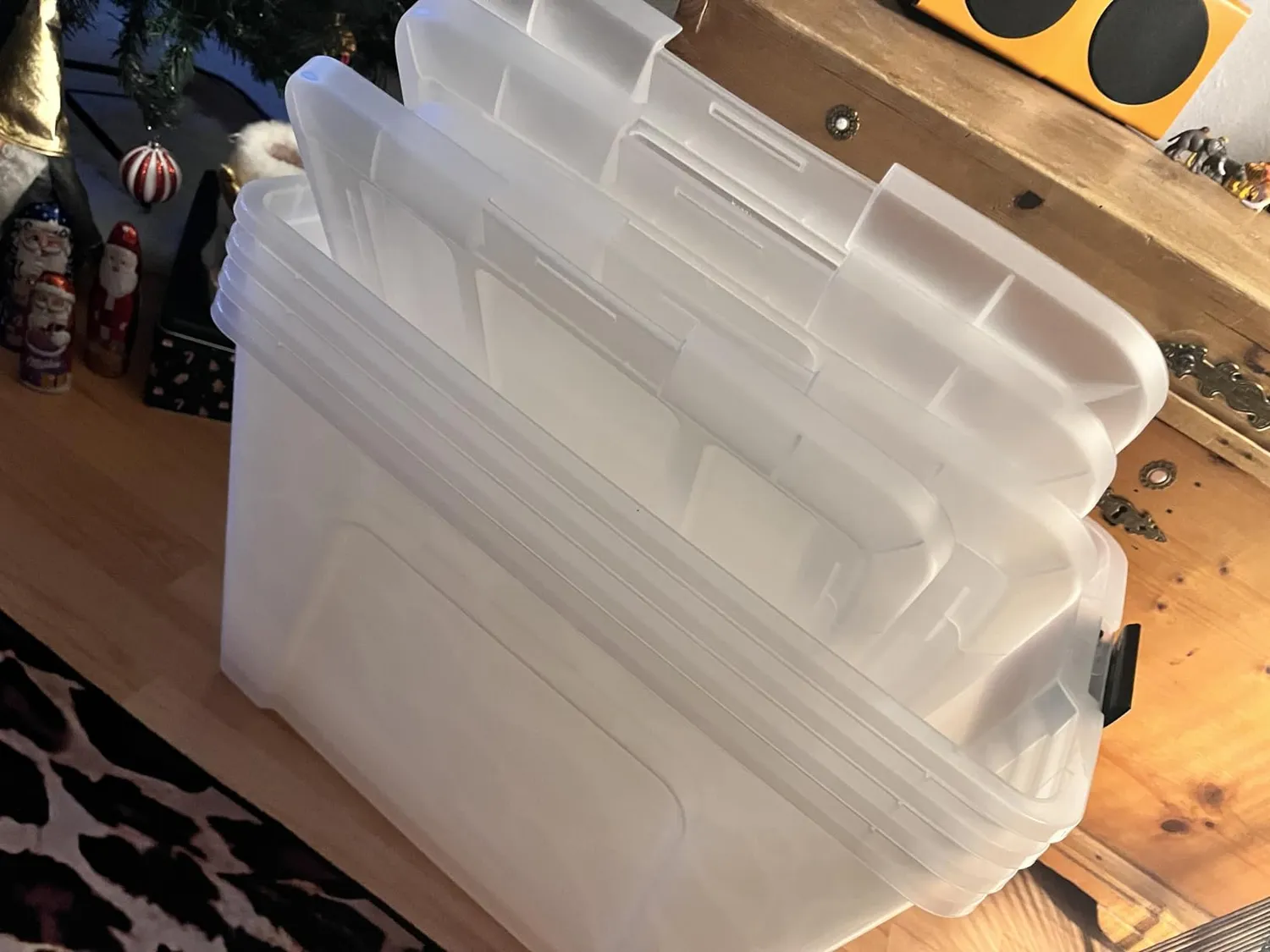 Iris Ohyama TB-30 Aufbewahrungsbox 30L 6er-Set transparent