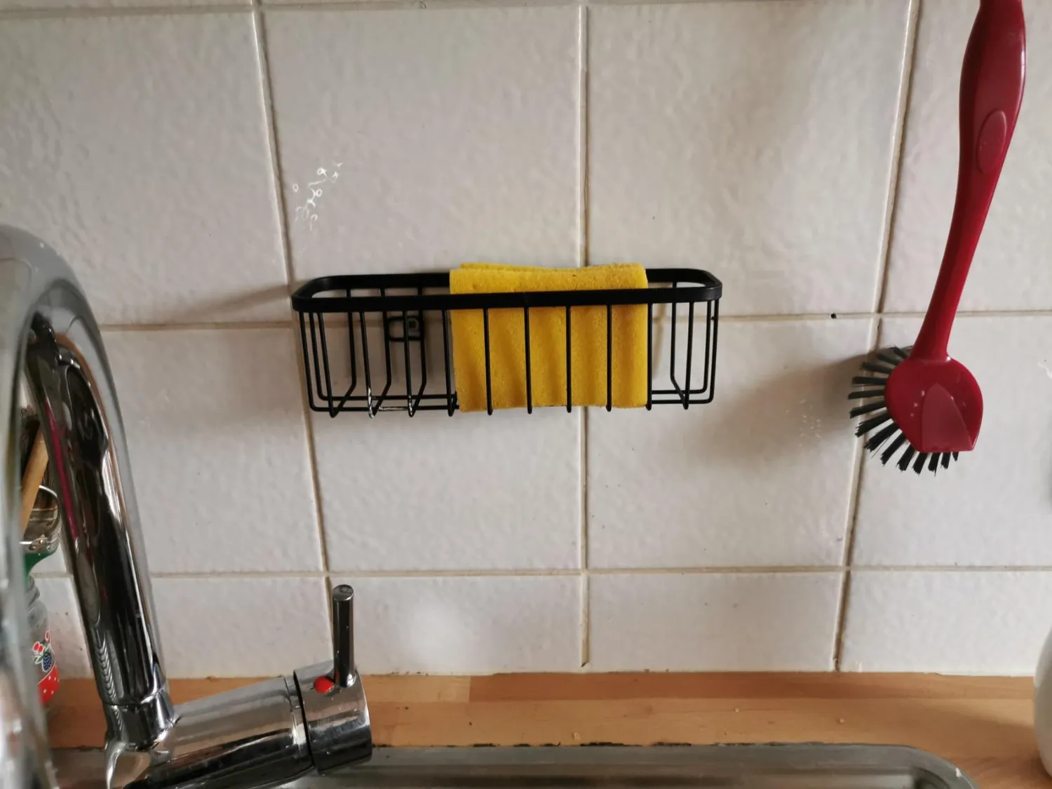mDesign Schwammhalter Saugnäpfe Metall Schwarz matt