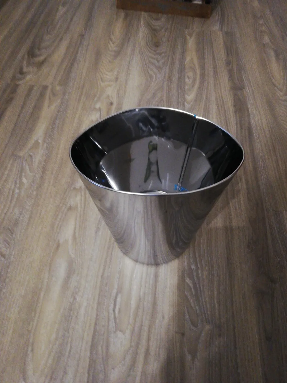 mDesign Mülleimer rund Edelstahl messingfarben