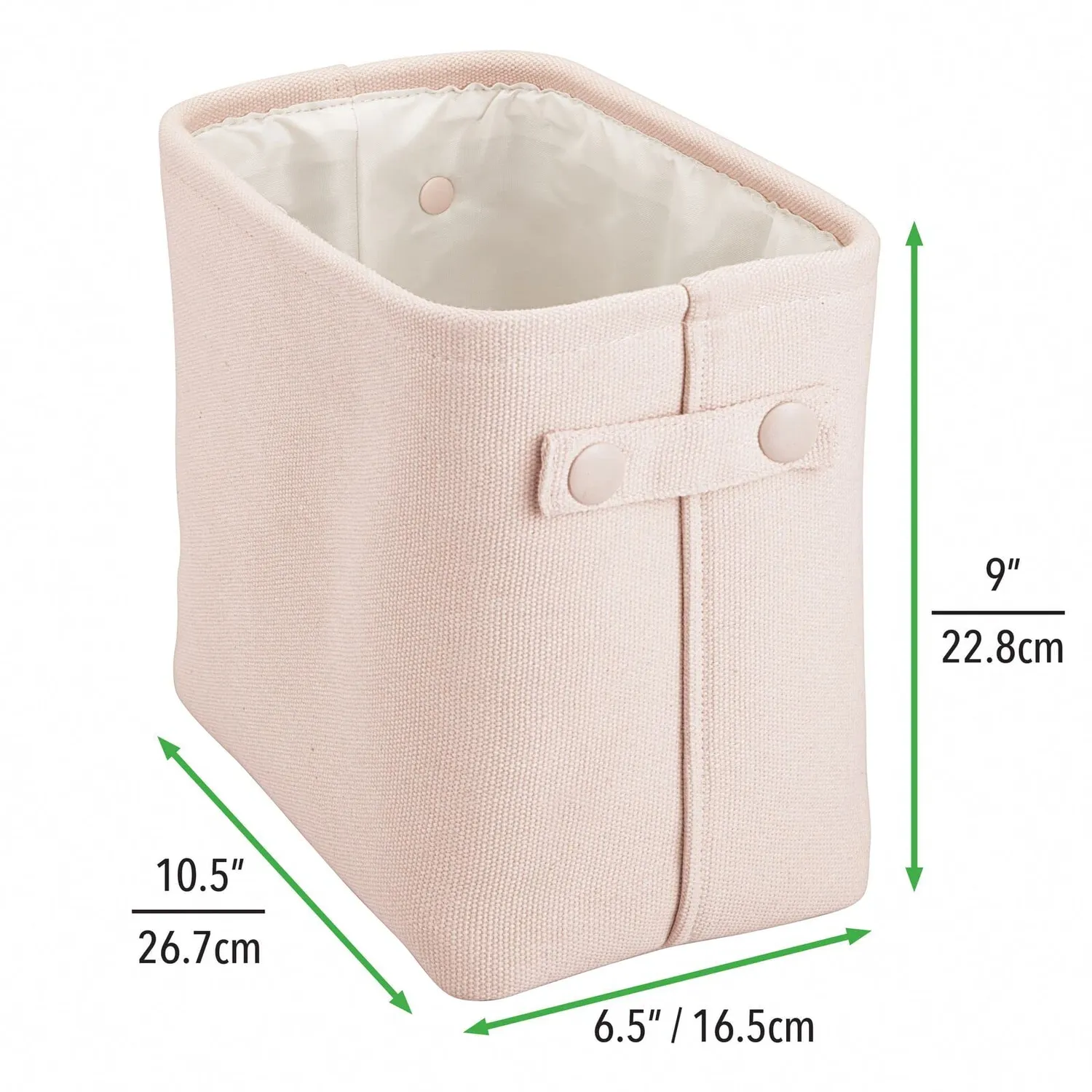 mDesign Aufbewahrungskorb Baumwolle hellrosa 2er-Set