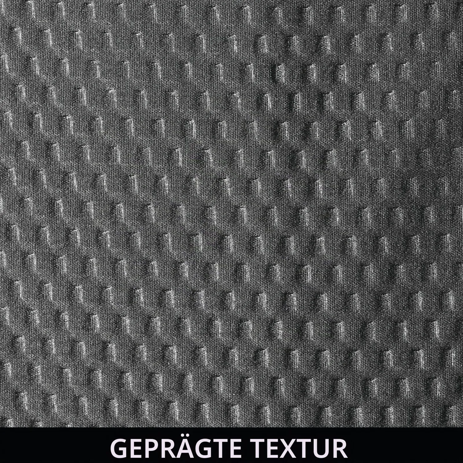 mDesign Waffel Duschvorhang 183x183 cm dunkelgrau