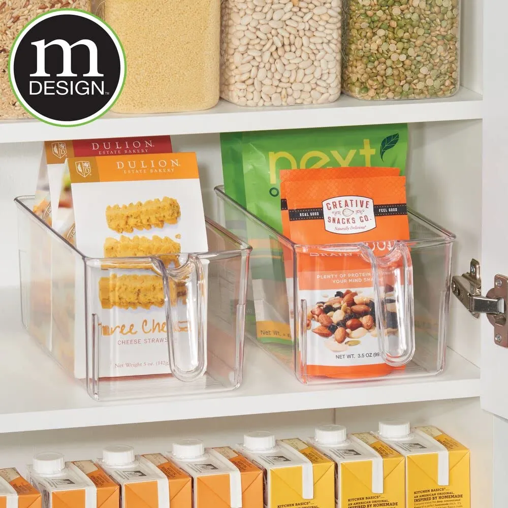 mDesign Aufbewahrungsbox Kühlschrankbox 4er-Set transparent