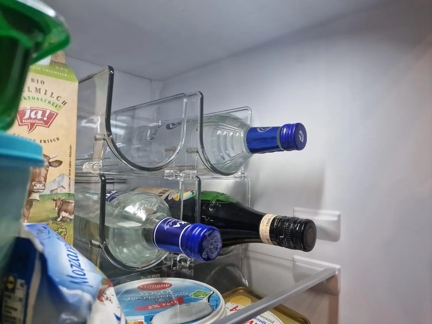 mDesign 07866 Flaschenhalter 8er-Set transparent stapelbar
