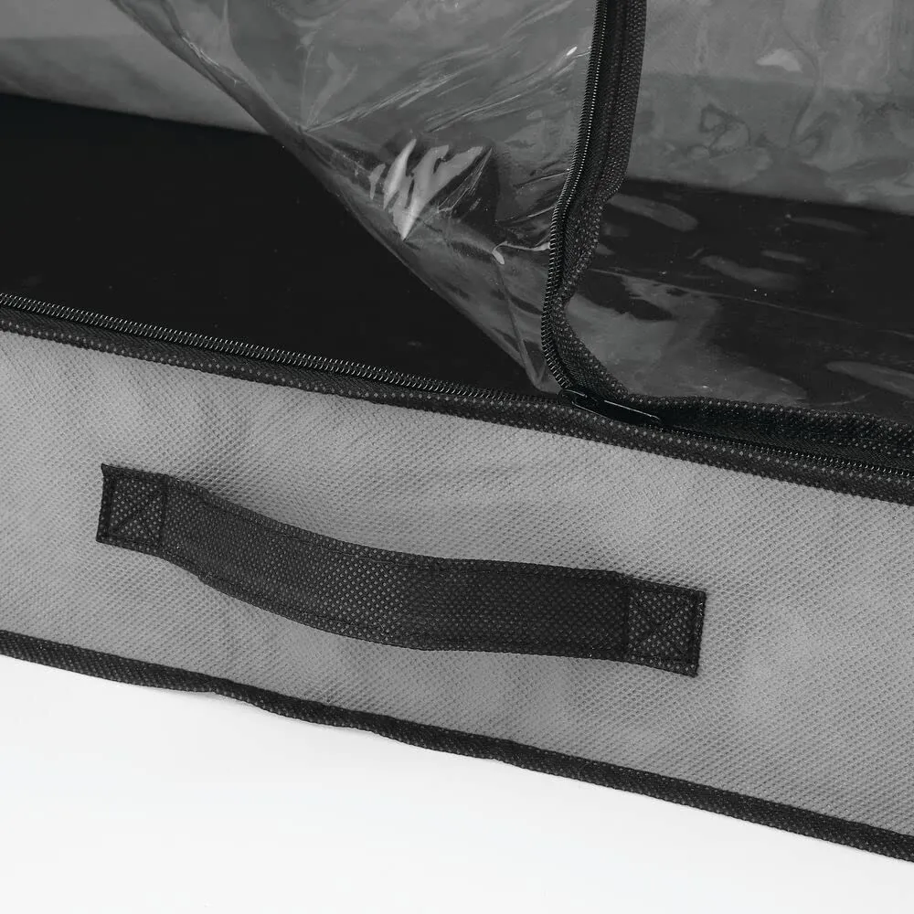mDesign Unterbettkommode 2er-Set dunkelgrau 101cm