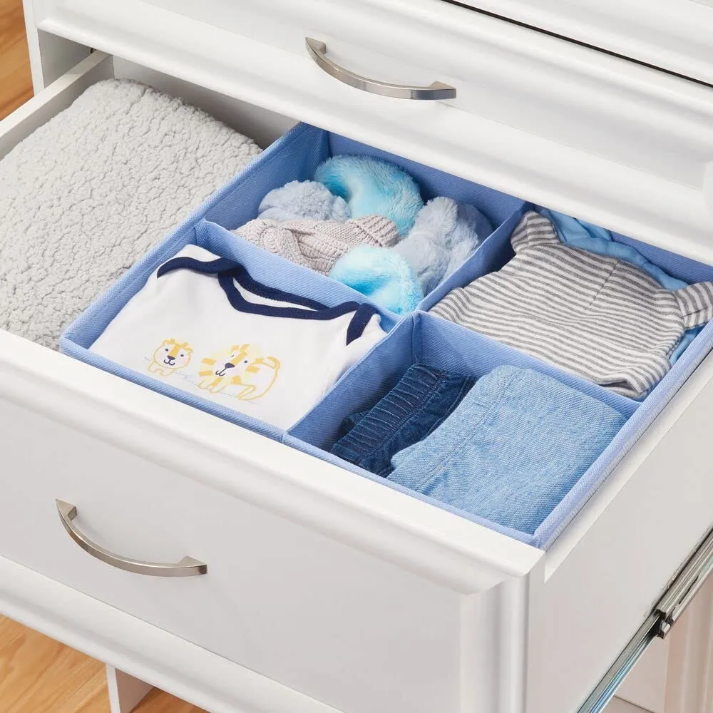 mDesign Baby Organizer Aufbewahrungsbox blau 4 Fächer