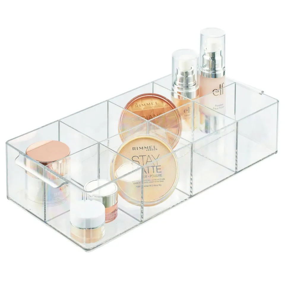 mDesign Kosmetik Organizer Box 8 Fächer durchsichtig