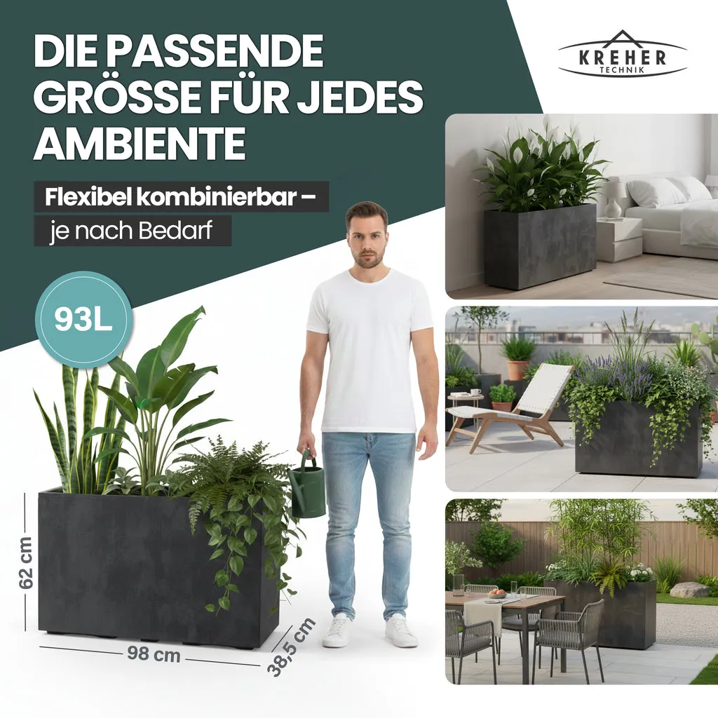 Kreher Millennium Fence Pflanzkasten Anthrazit 93 L
