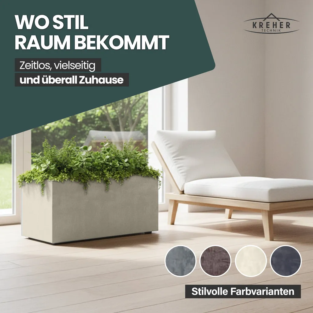 Kreher Millennium 73L Pflanzkübel Creme Weiß rechteckig