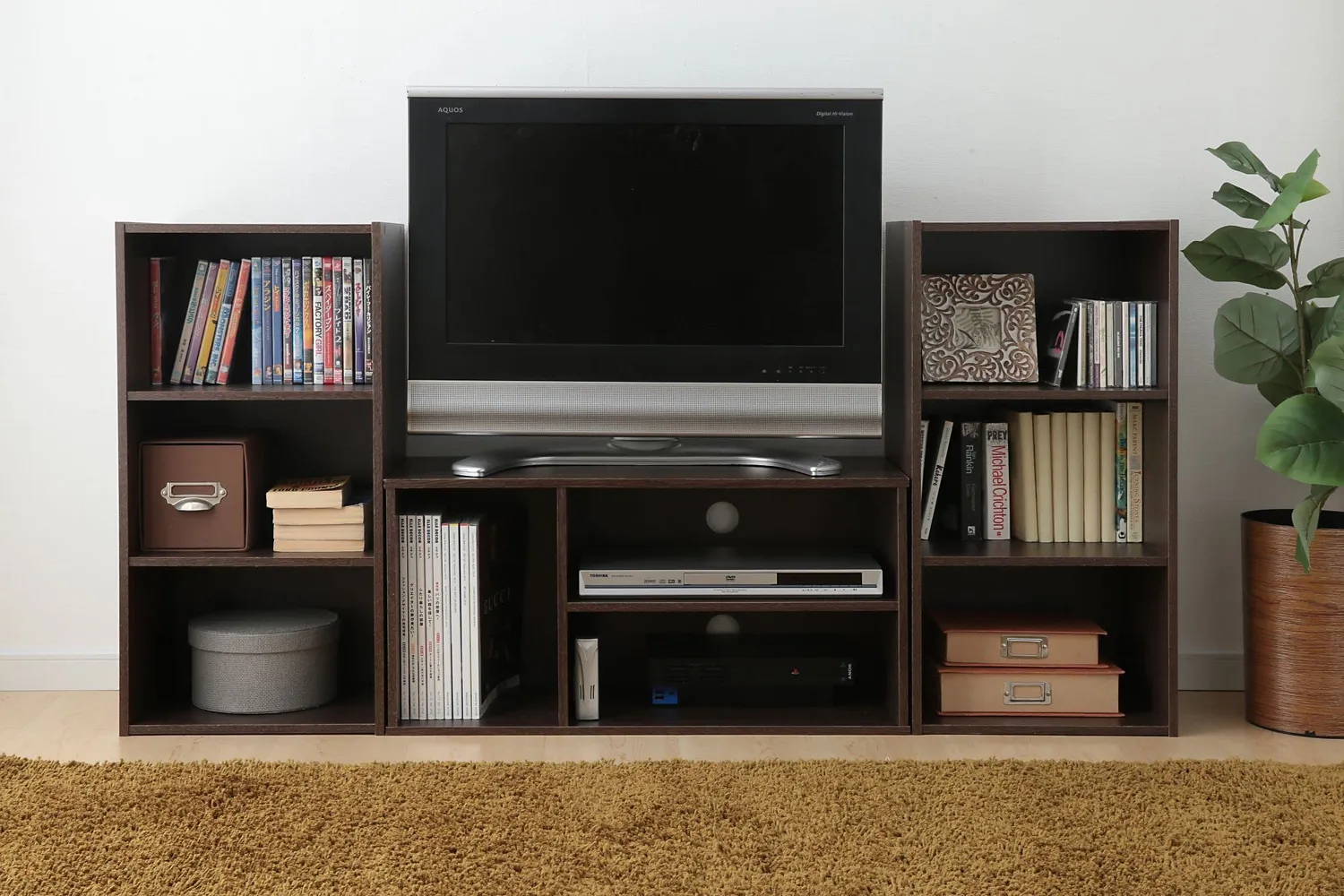 Iris Ohyama MDB-3S TV-Schrank Braun Holz 73 cm