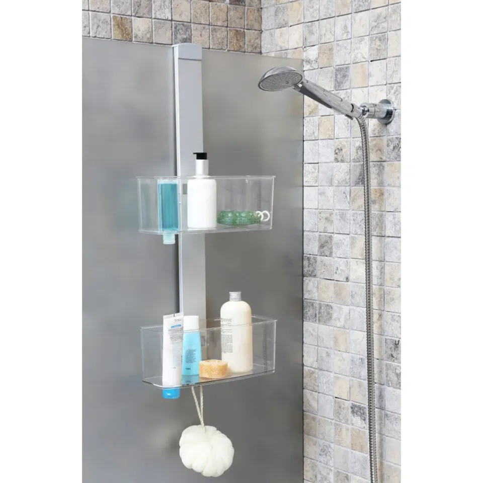 Kreher N34 Duschregal Aluminium 2 Körbe 68cm silber