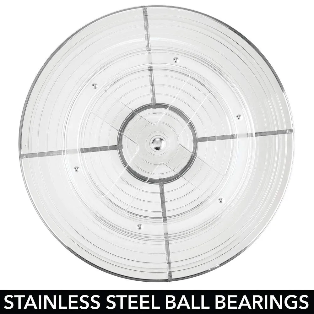 mDesign Drehteller Lazy Susan 5-Fächer transparent