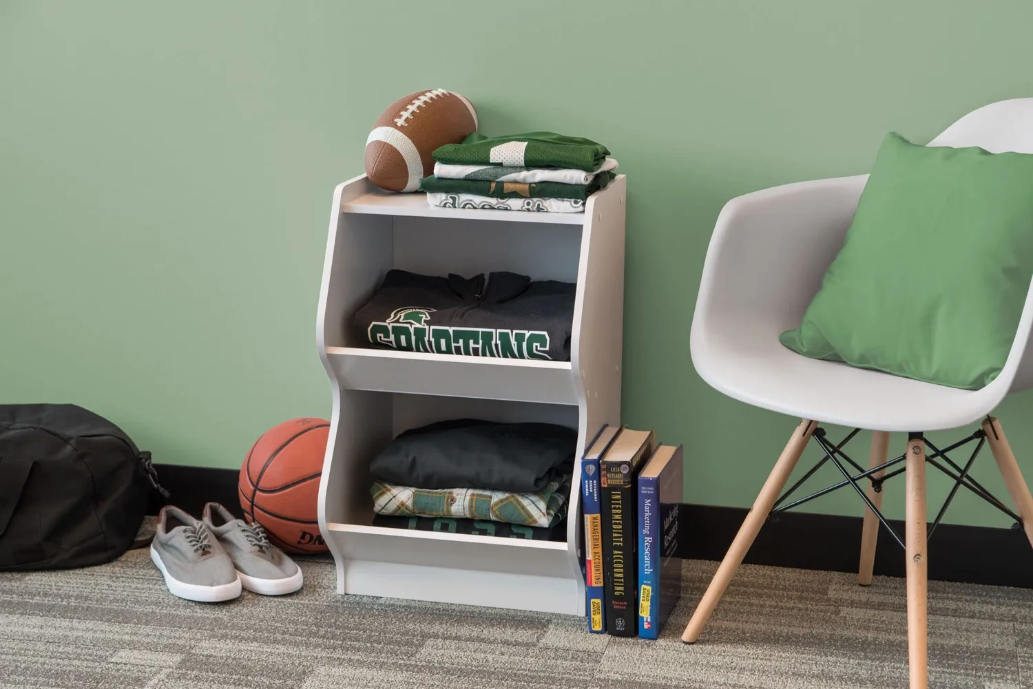 Iris Ohyama Kids Basic Shelf KSBS-2 Regal grau 2 Fächer