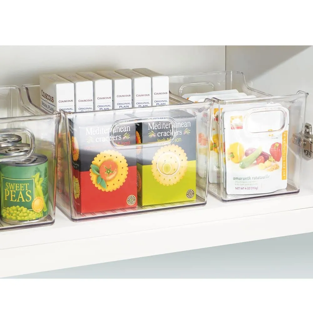 mDesign Aufbewahrungsbox Kühlschrankbox Griffe transparent