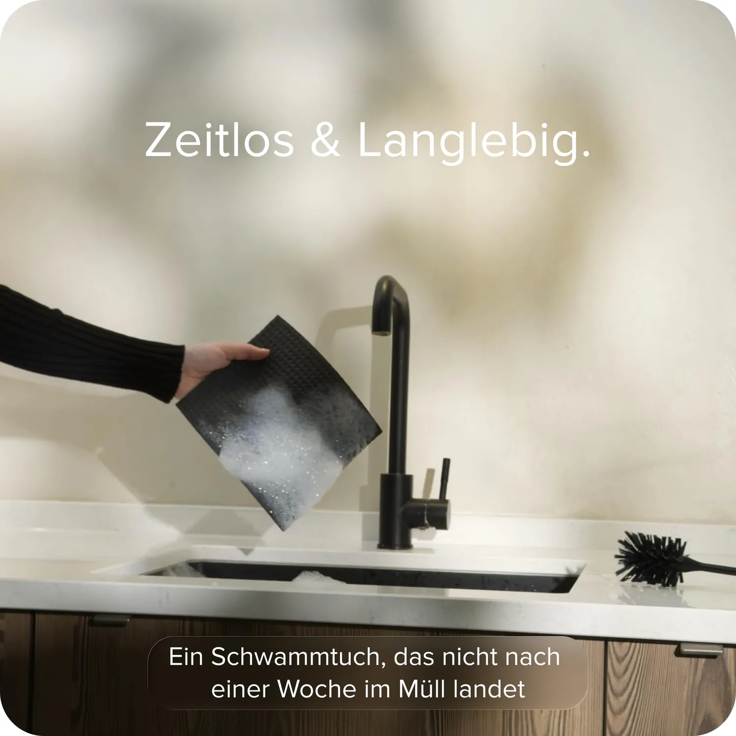 Black Geschirrtücher Schwarz Baumwolle 10er-Pack